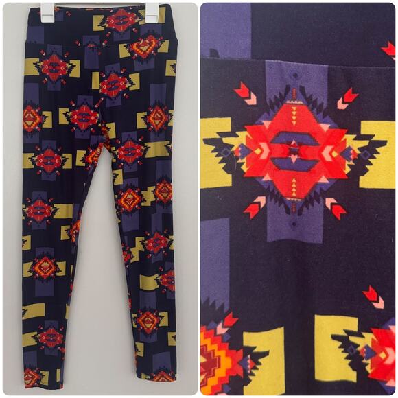 Lularoe OS Leggings, Aztec Print - Picture 1 of 6